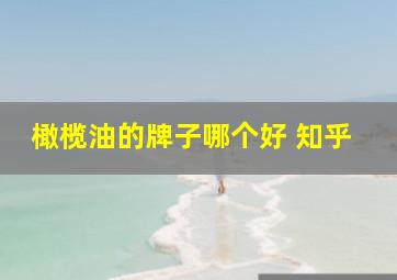 橄榄油的牌子哪个好 知乎